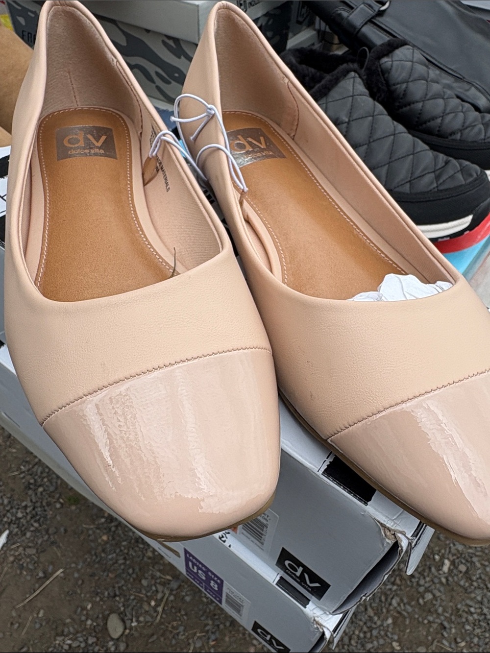 DV by Dolce Vita Blush Patent Cap-Toe Ballet Flats